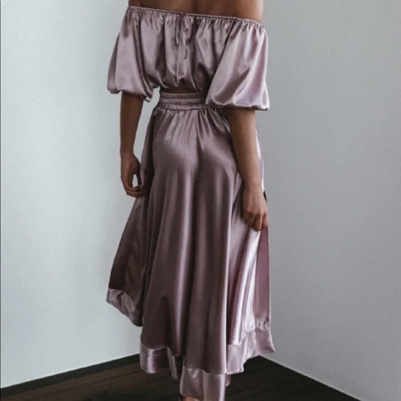 Grace Loves Lace Silky Satin Set - Purple, size Medium - Picture 3 of 7